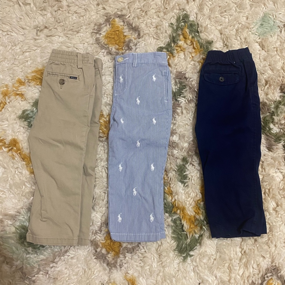Three pairs of polo ralph Lauren size 18m chino pants. Worn and washed once 😅